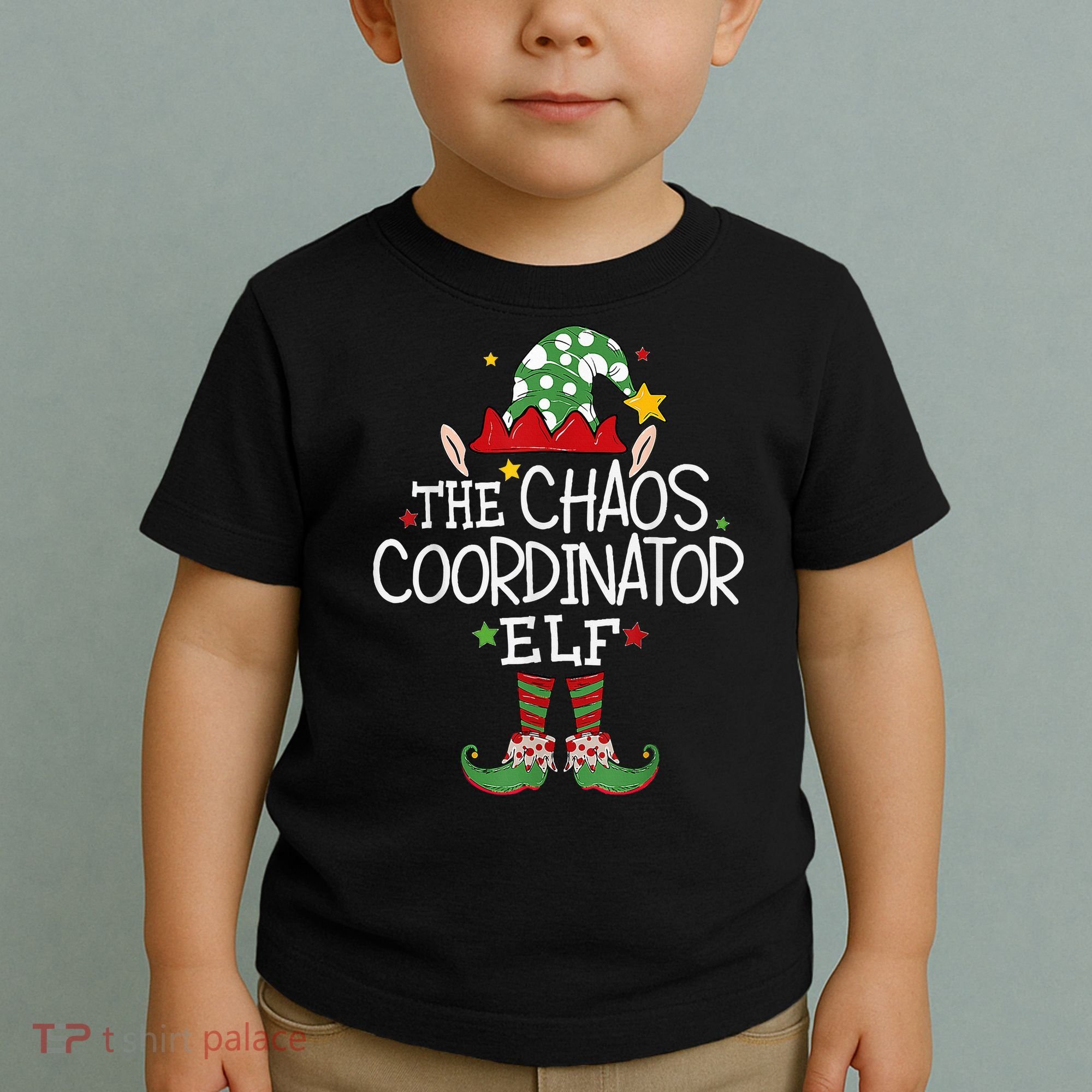 I'm The Chaos Coordinator Elf Funny Christmas Matching Elf  Toddler T-Shirt