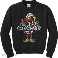 I'm The Chaos Coordinator Elf Funny Christmas Matching Elf  Kids Sweatshirt thumb 0