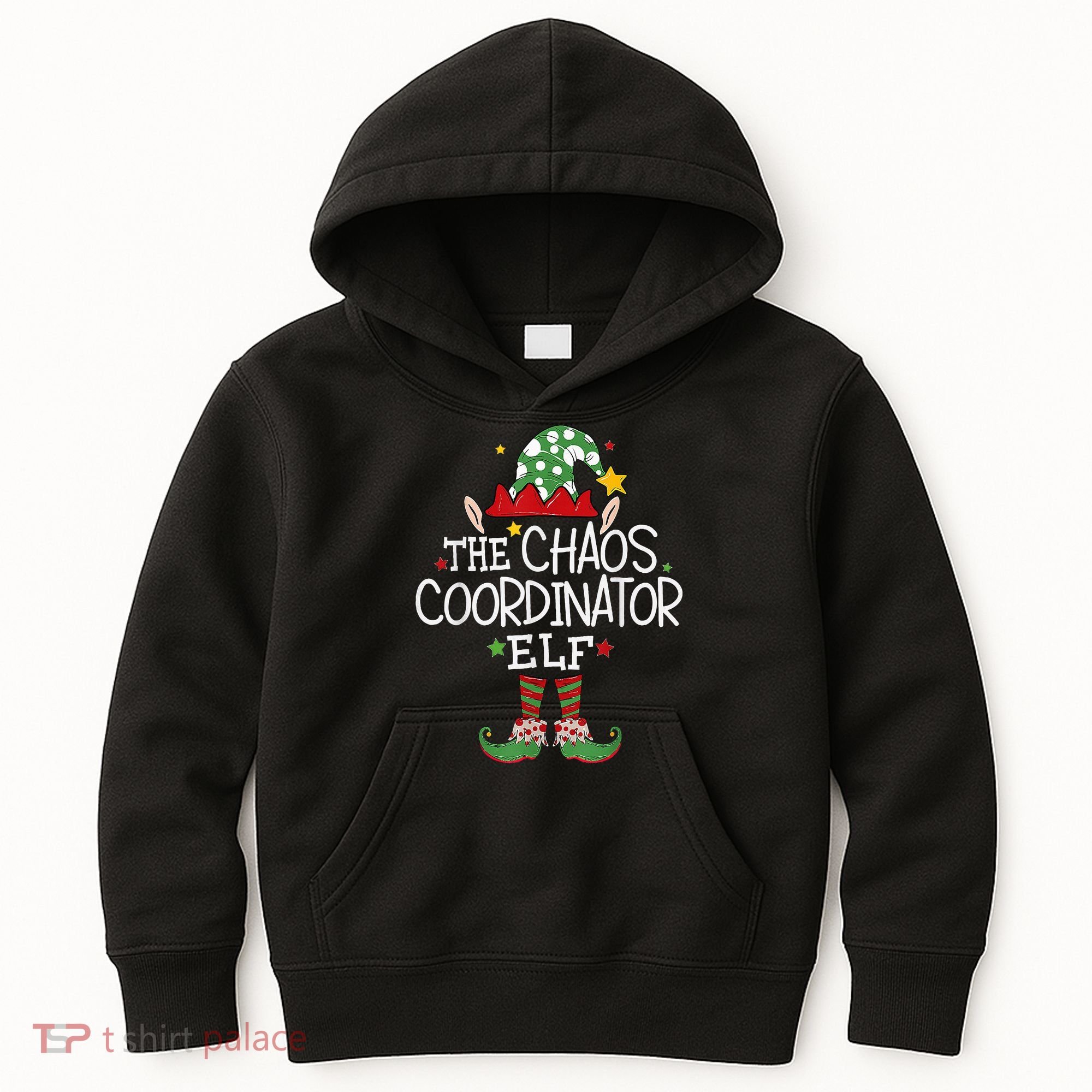 I'm The Chaos Coordinator Elf Funny Christmas Matching Elf  Kids Hoodie