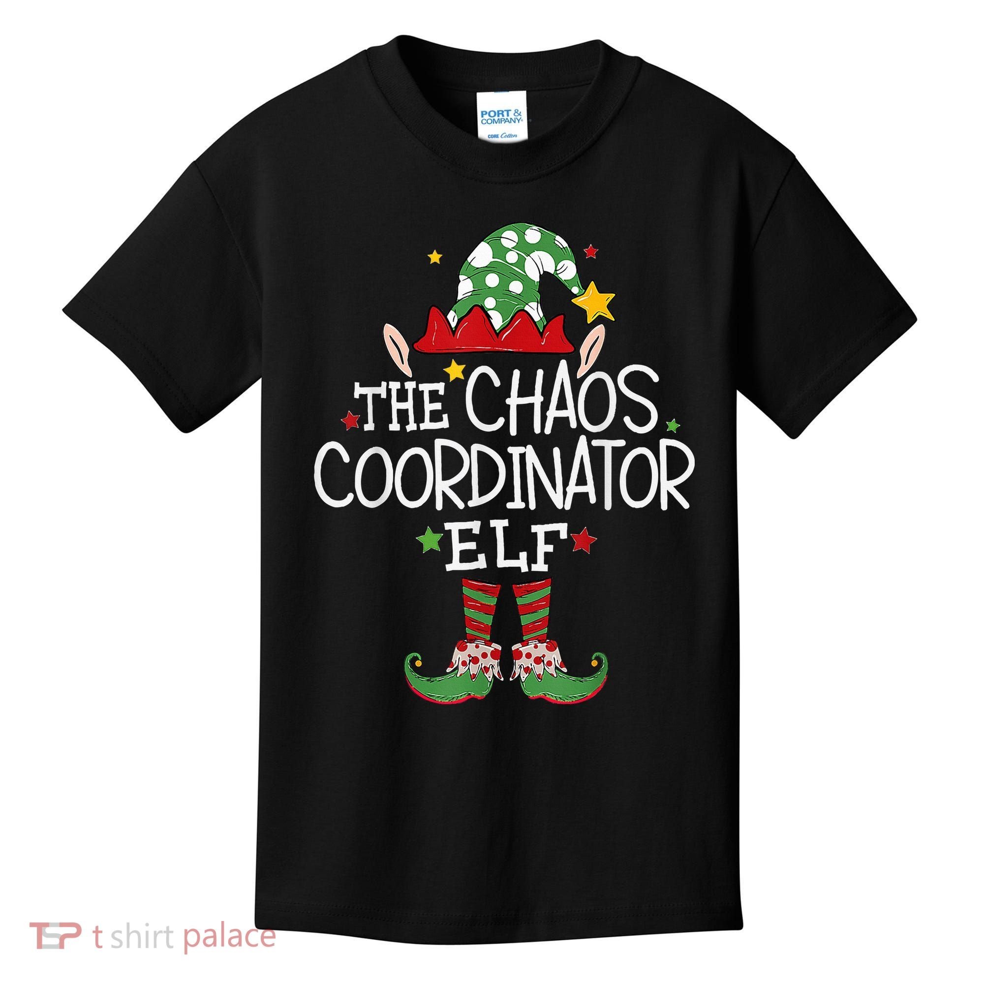 I'm The Chaos Coordinator Elf Funny Christmas Matching Elf  Kids T-Shirt