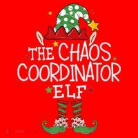 I'm The Chaos Coordinator Elf Funny Christmas Matching Elf  Santa Hat thumb 1