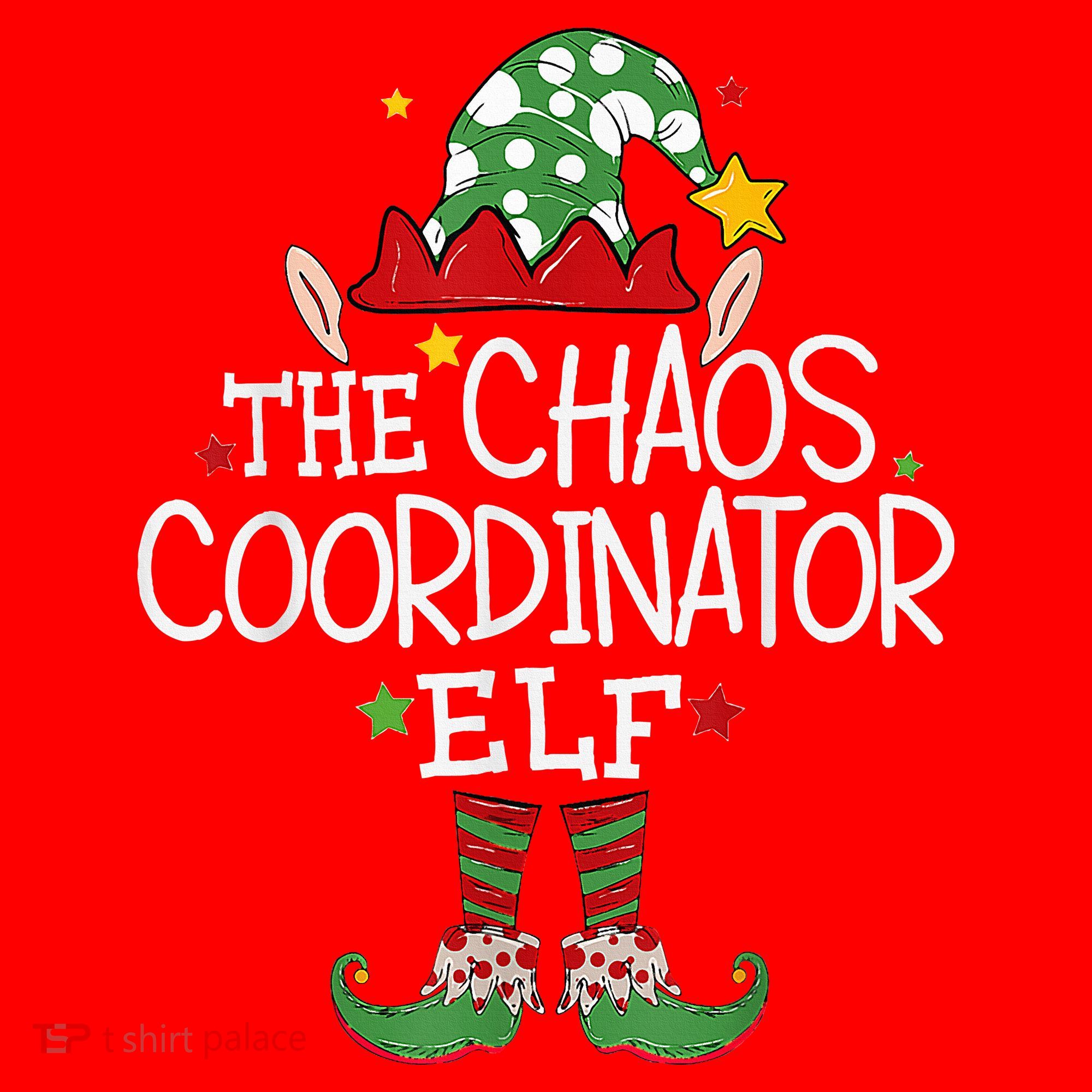 I'm The Chaos Coordinator Elf Funny Christmas Matching Elf  Santa Hat