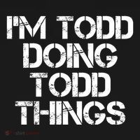 I'm Todd Doing Todd Things Funny Todd Gift Idea USA-Made Doggie Bandana thumb 2