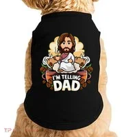IM Telling Dad Jesus Doggie Tank thumb 0