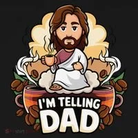 IM Telling Dad Jesus Doggie Tank thumb 4