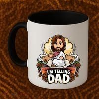 IM Telling Dad Jesus Coffee Mug thumb 2