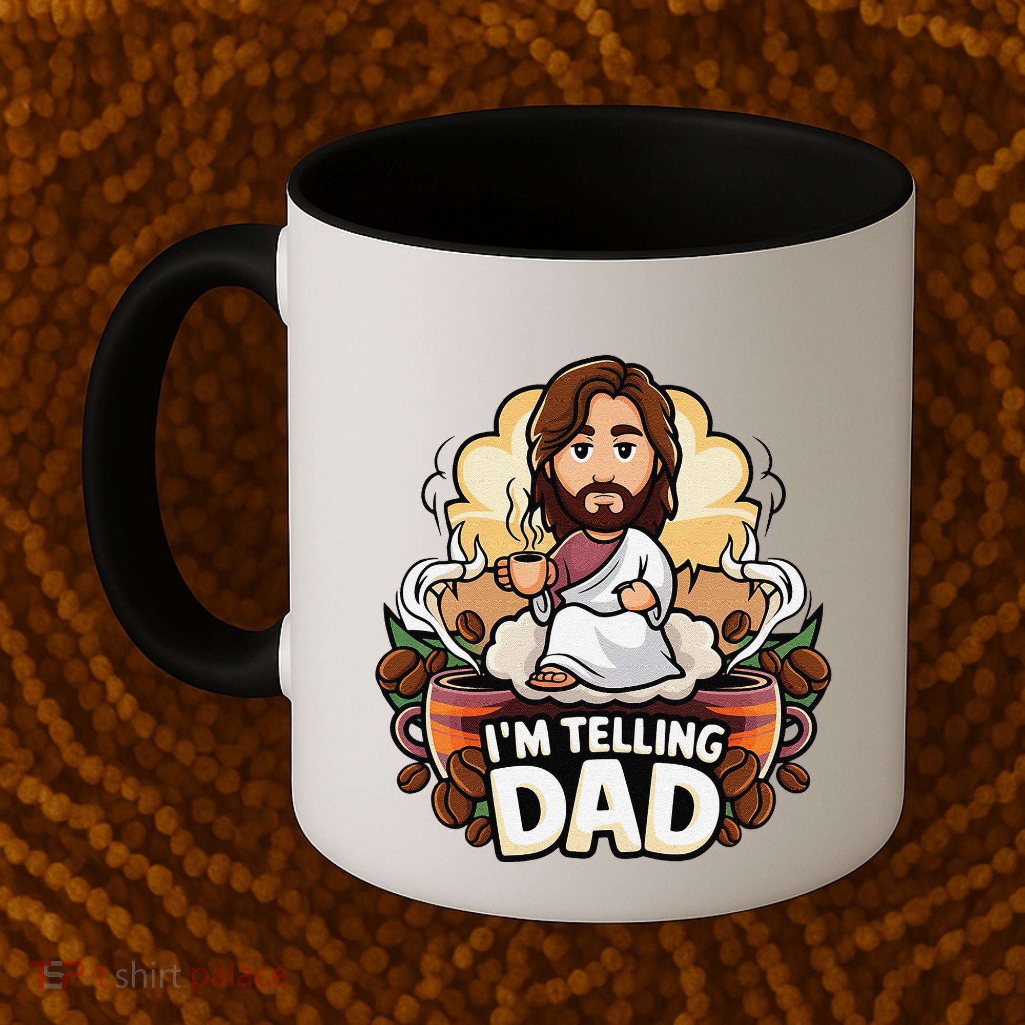 IM Telling Dad Jesus Coffee Mug