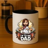 IM Telling Dad Jesus Coffee Mug thumb 4