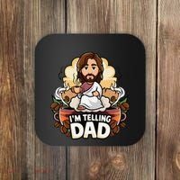 IM Telling Dad Jesus Coaster thumb 0