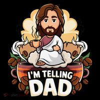 IM Telling Dad Jesus Ornament thumb 1