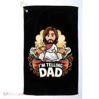 IM Telling Dad Jesus Golf Towel thumb 0