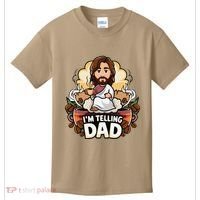 IM Telling Dad Jesus Kids T-Shirt thumb 0