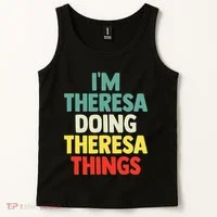 Im Theresa Doing Theresa Things Personalized Name Tank Top thumb 2