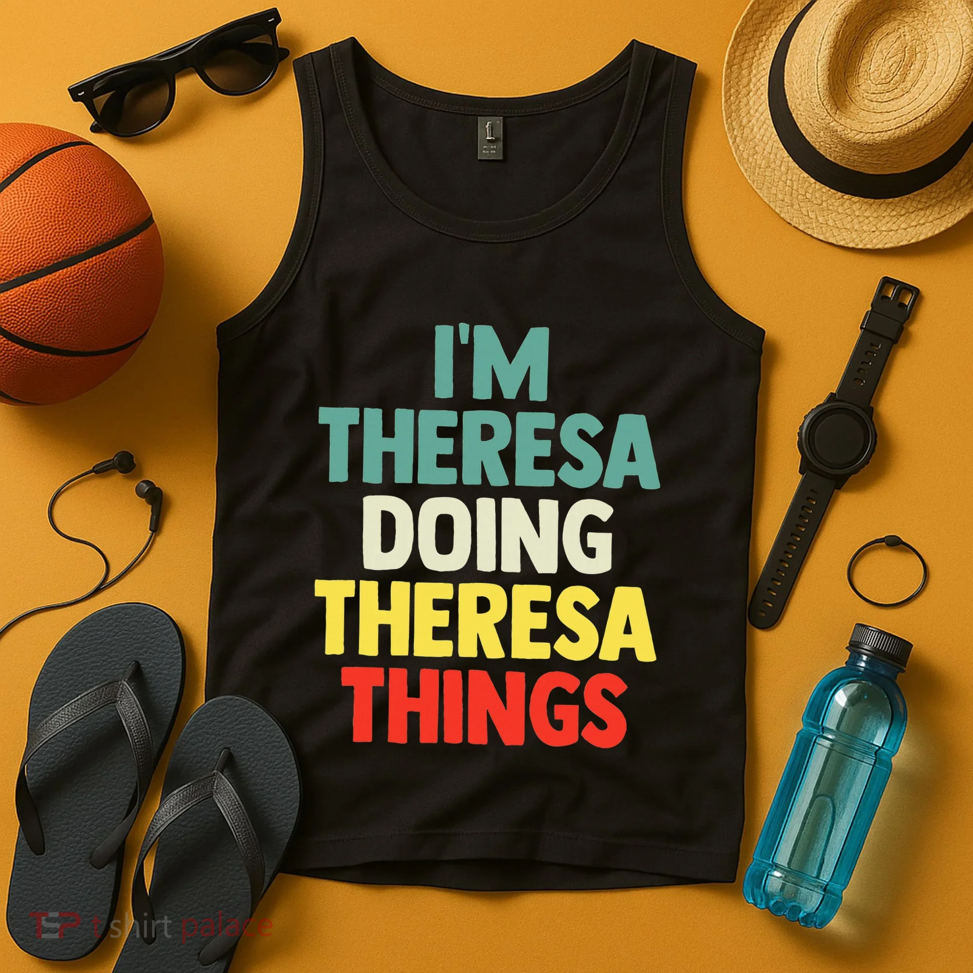 Im Theresa Doing Theresa Things Personalized Name Tank Top