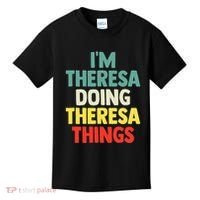 Im Theresa Doing Theresa Things Personalized Name Kids T-Shirt thumb 0