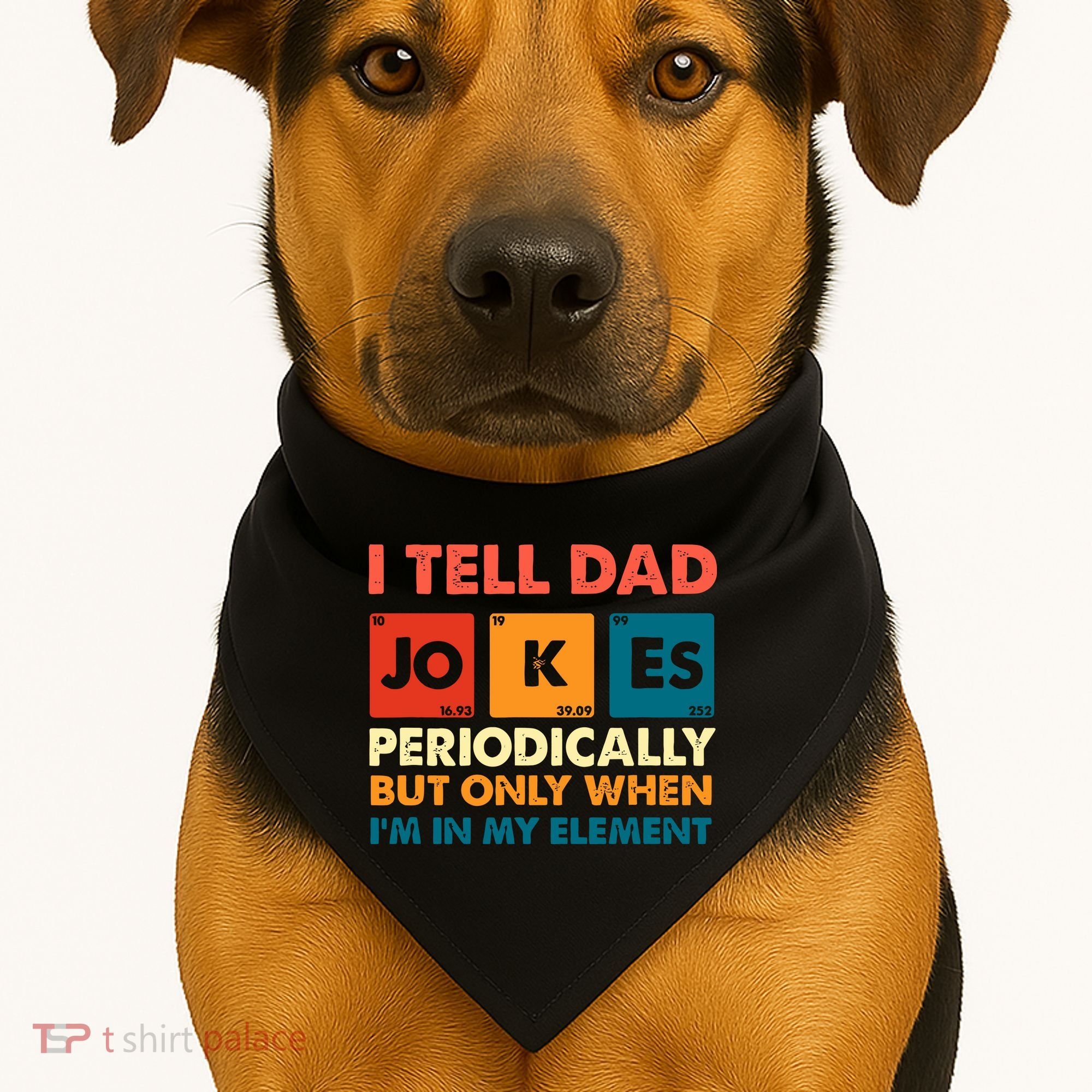 I Tell Dad Jockes Father's Day USA-Made Doggie Bandana