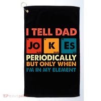 I Tell Dad Jockes Father's Day Golf Towel thumb 0