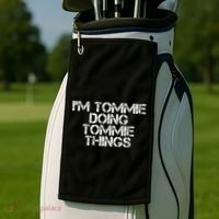 IM Tommie Doing Tommie Things Funny Birthday Name Gift Idea Golf Towel thumb 2