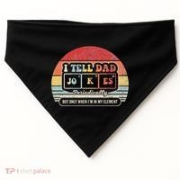 I Tell Dad Jokes Periodically Retro Style USA-Made Doggie Bandana thumb 0