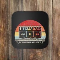 I Tell Dad Jokes Periodically Retro Style Coaster thumb 0