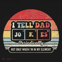 I Tell Dad Jokes Periodically Retro Style Coaster thumb 2