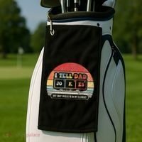 I Tell Dad Jokes Periodically Retro Style Golf Towel thumb 2
