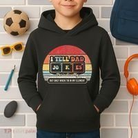 I Tell Dad Jokes Periodically Retro Style Kids Hoodie thumb 2