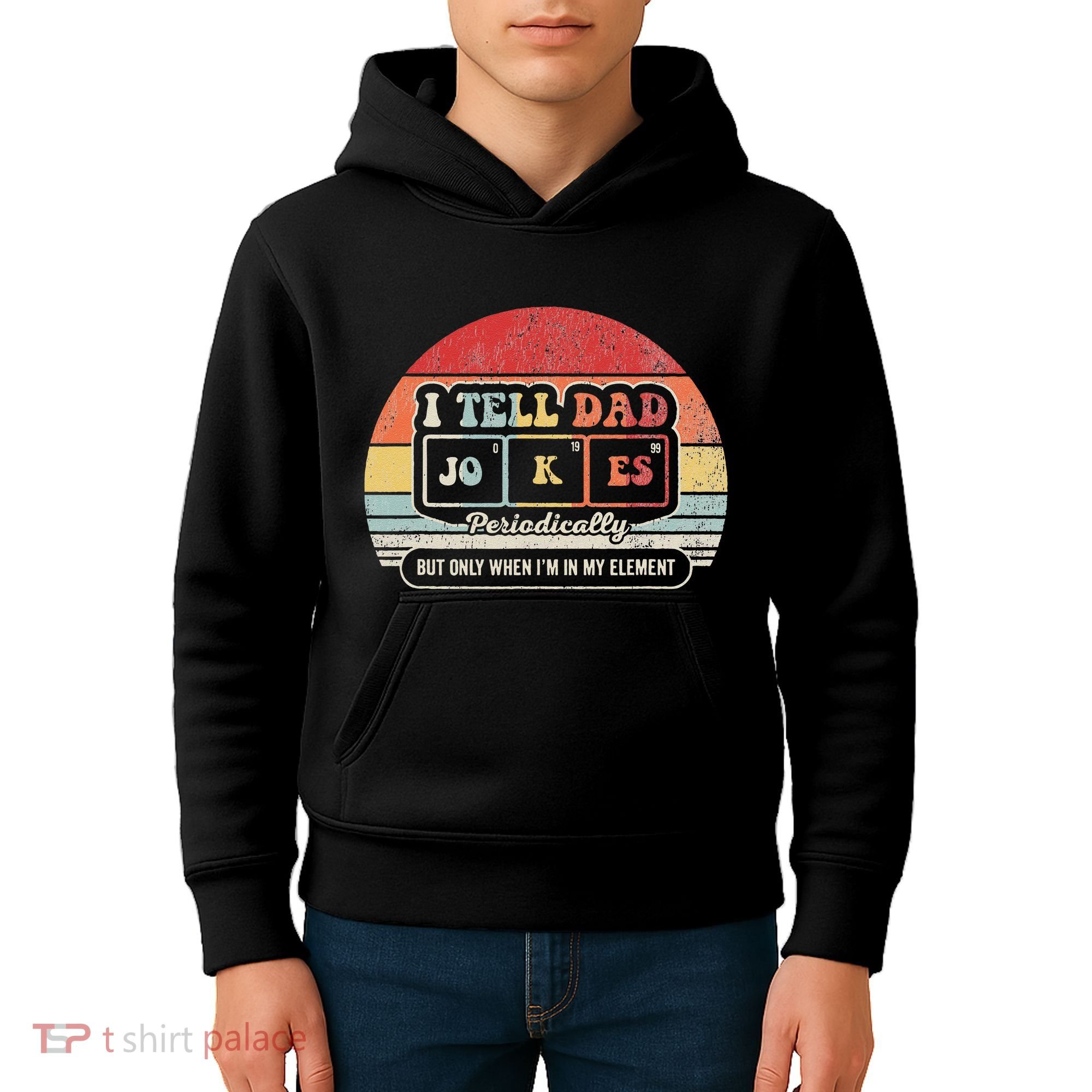 I Tell Dad Jokes Periodically Retro Style Kids Hoodie