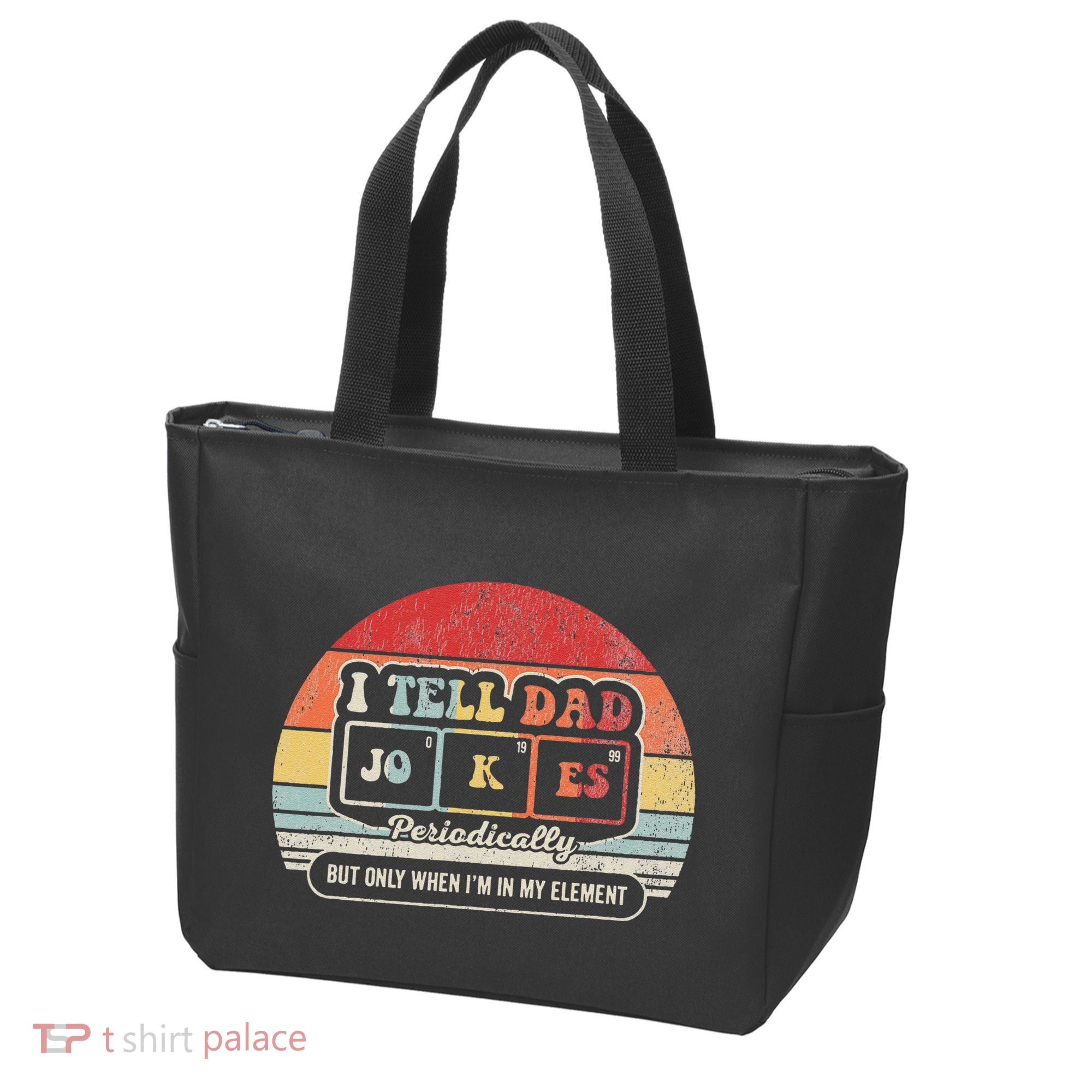 I Tell Dad Jokes Periodically Retro Style Tote Bag