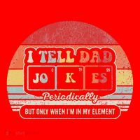 I Tell Dad Jokes Periodically Retro Style Santa Hat thumb 1