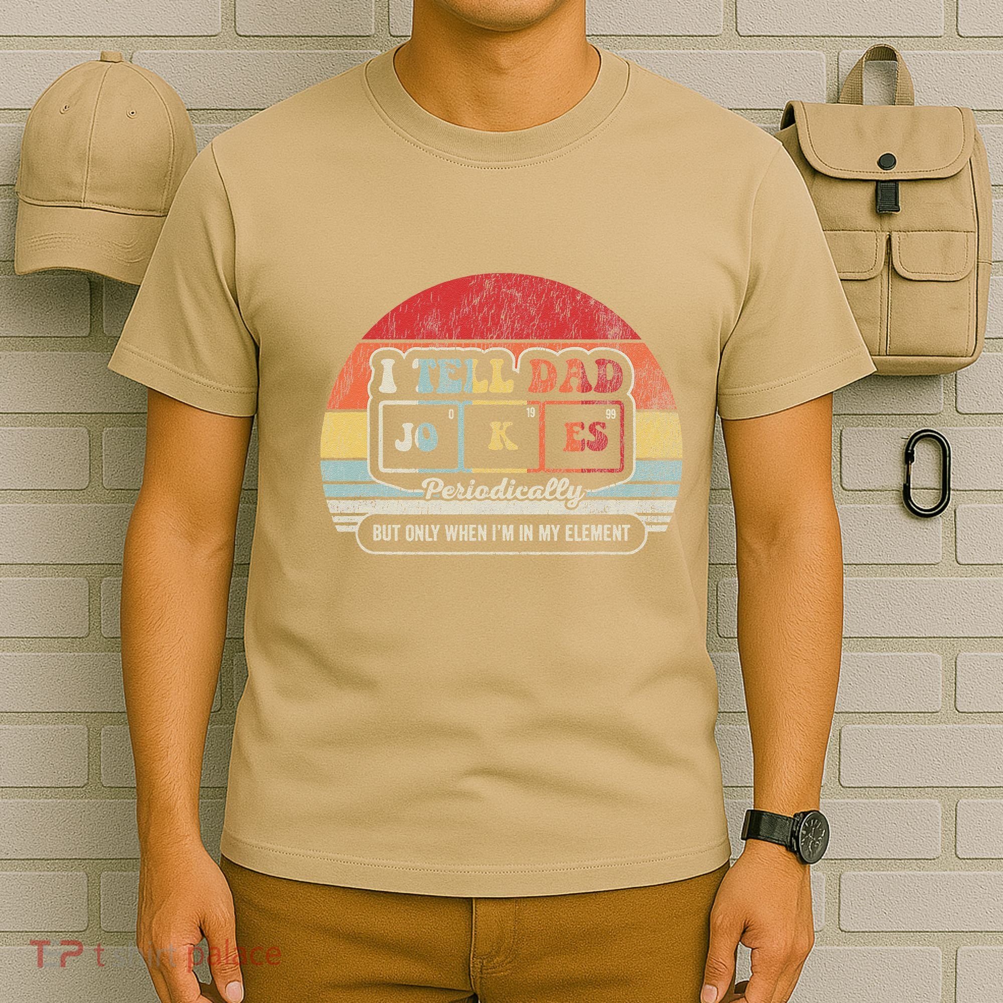 I Tell Dad Jokes Periodically Retro Style T-Shirt