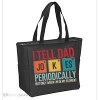 I Tell Dad Jokes Periodically Funny FatherS Day Dad Gift Tote Bag thumb 2