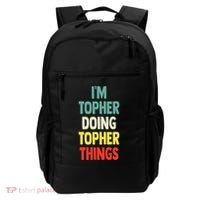 IM Topher Doing Topher Things Fun Personalized Name Topher Backpack thumb 0