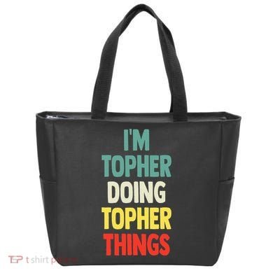 IM Topher Doing Topher Things Fun Personalized Name Topher Tote Bag