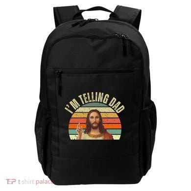 Im Telling Dad Funny Religious Christian Jesus Backpack