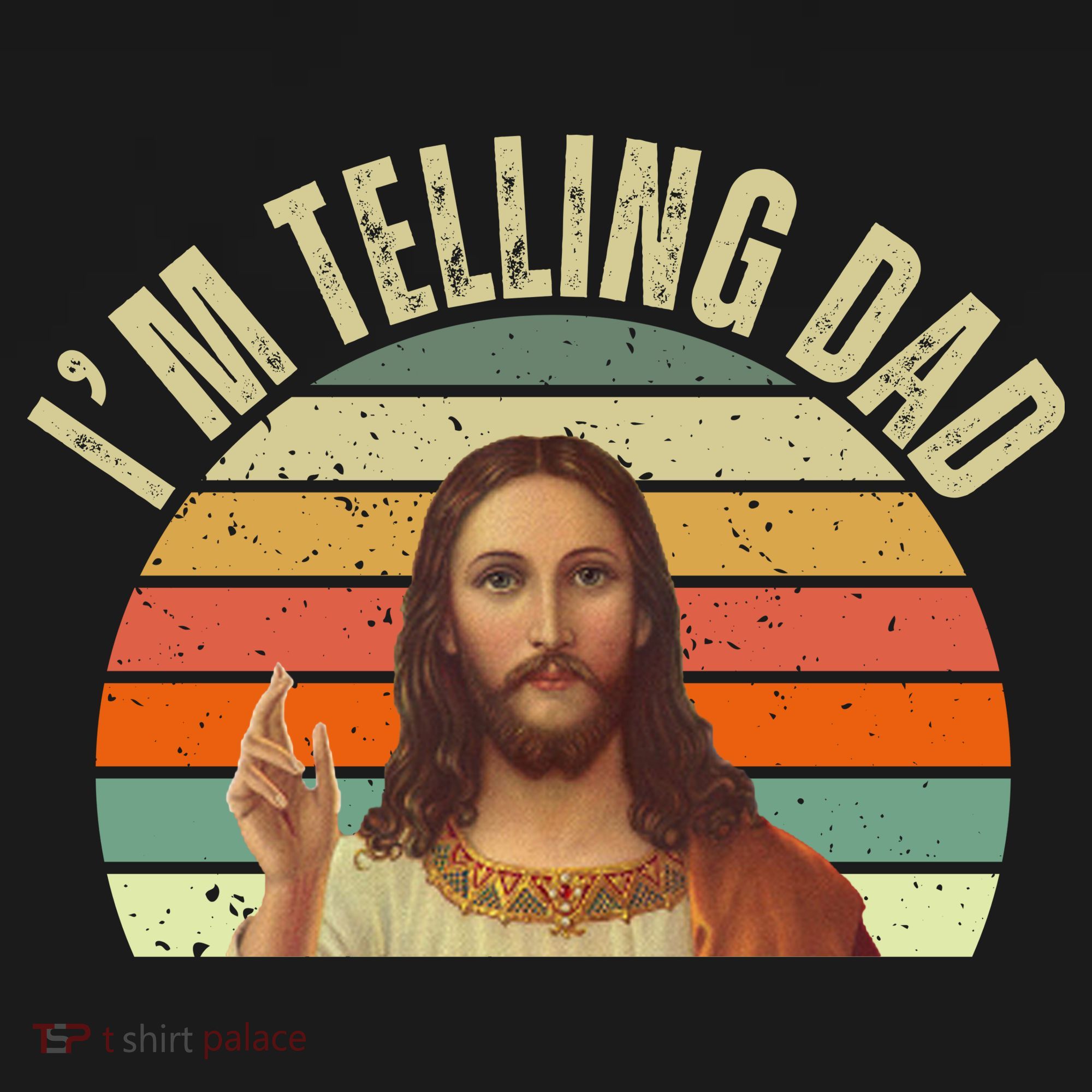 Im Telling Dad Funny Religious Christian Jesus Backpack