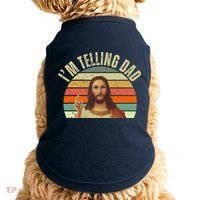Im Telling Dad Funny Religious Christian Jesus Doggie Tank thumb 0