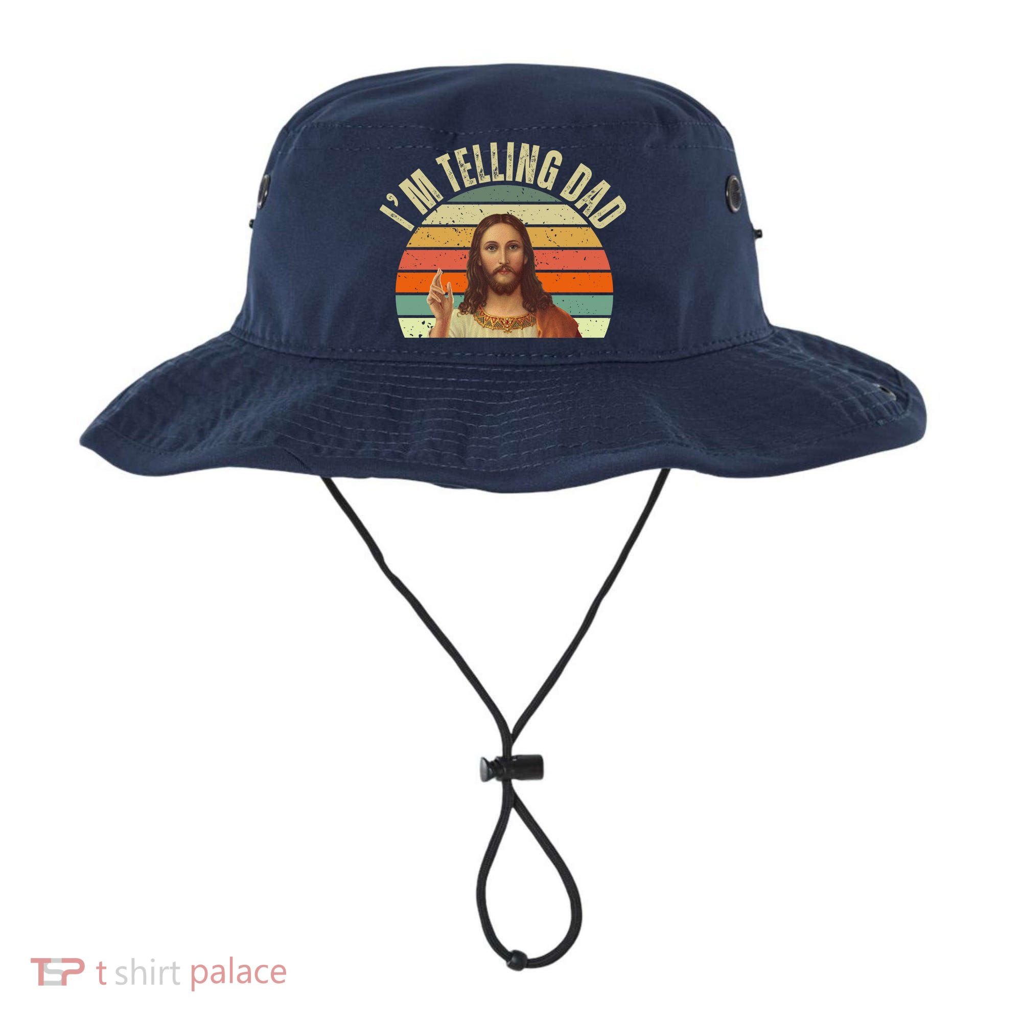 Im Telling Dad Funny Religious Christian Jesus Bucket Hat