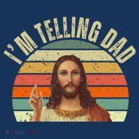 Im Telling Dad Funny Religious Christian Jesus Women's Hoodie thumb 2