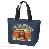 Im Telling Dad Funny Religious Christian Jesus Tote Bag thumb 3