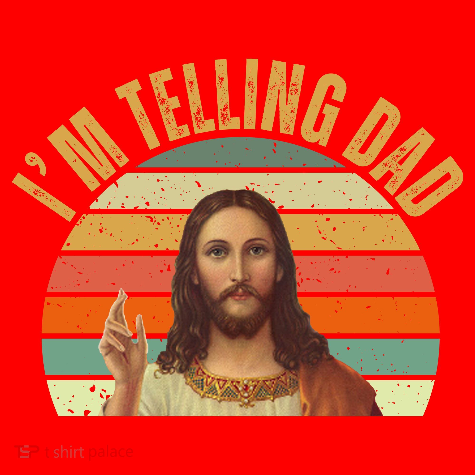 Im Telling Dad Funny Religious Christian Jesus Santa Hat