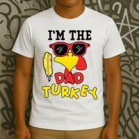 Im The Dad Turkey Funny Thanksgiving T-Shirt thumb 3
