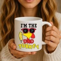 Im The Dad Turkey Funny Thanksgiving Coffee Mug thumb 3