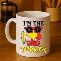 Im The Dad Turkey Funny Thanksgiving Coffee Mug thumb 4