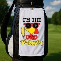 Im The Dad Turkey Funny Thanksgiving Golf Towel thumb 2
