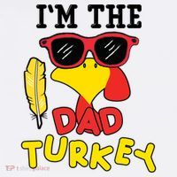 Im The Dad Turkey Funny Thanksgiving Kids Sweatshirt thumb 2