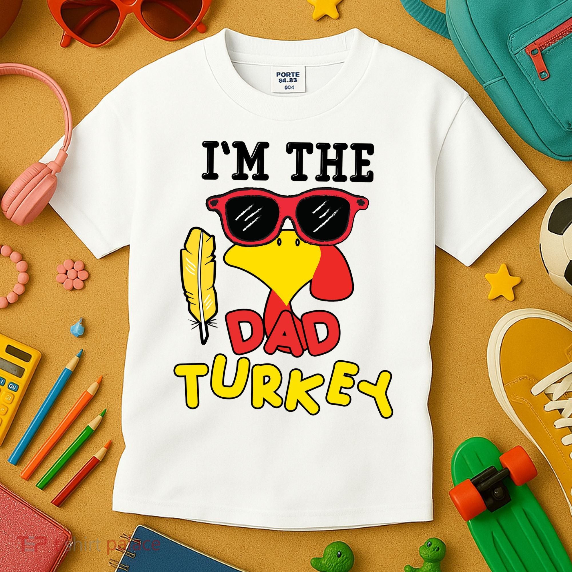 Im The Dad Turkey Funny Thanksgiving Kids T-Shirt