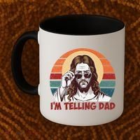 Im Telling Dad Funny Jesus Sayings Bible Verse Fathers Day Coffee Mug thumb 2