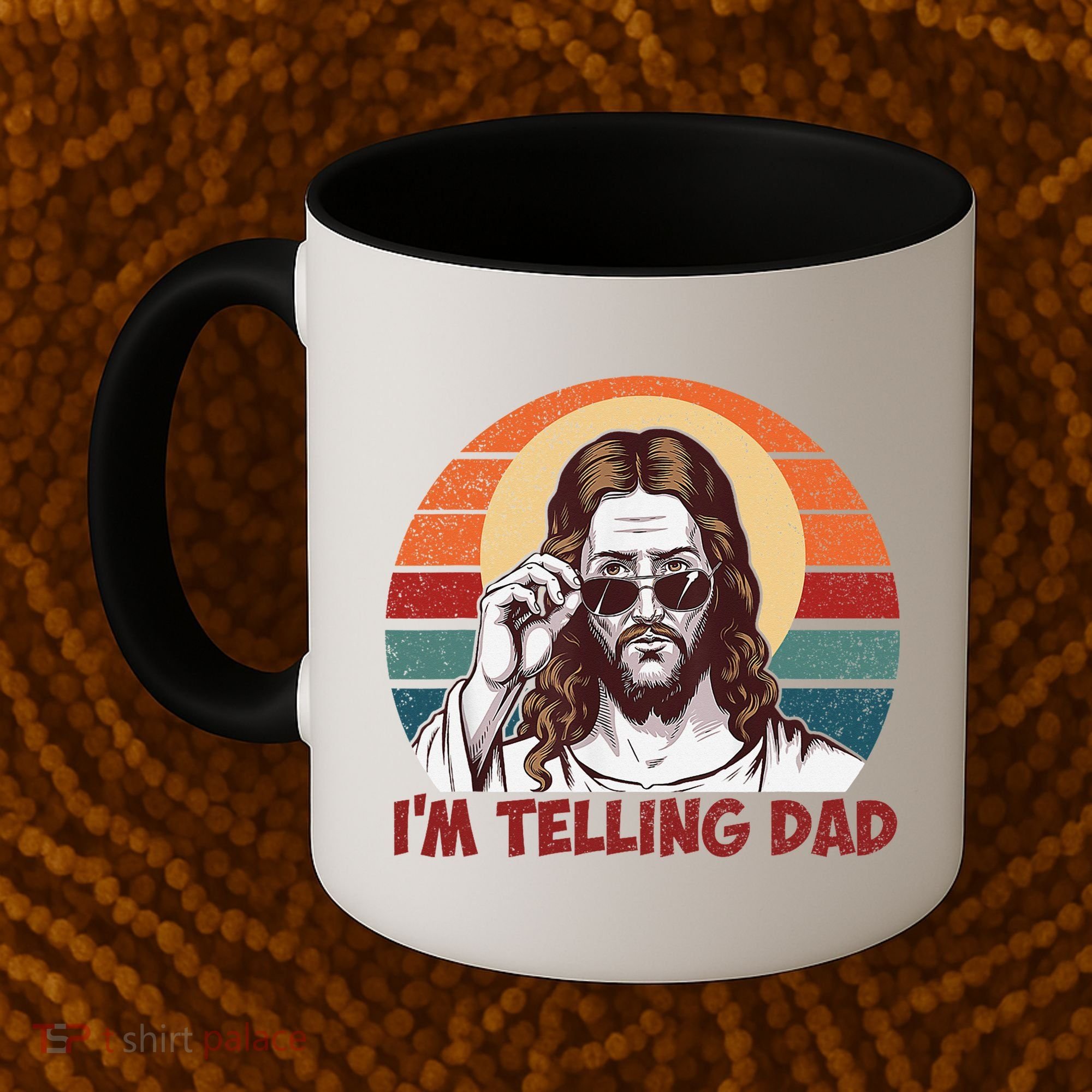 Im Telling Dad Funny Jesus Sayings Bible Verse Fathers Day Coffee Mug