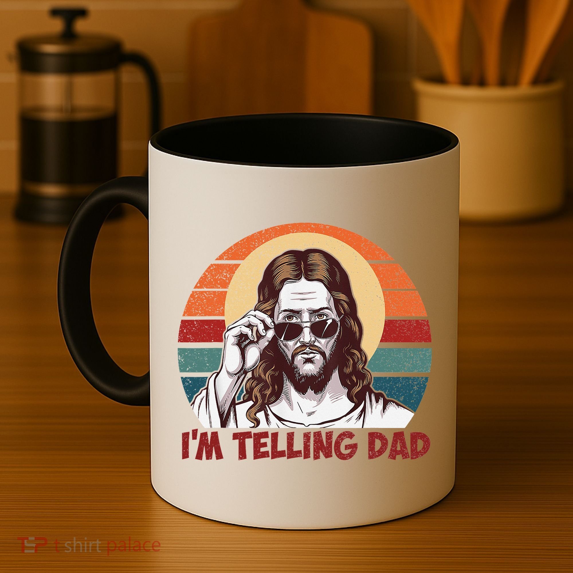 Im Telling Dad Funny Jesus Sayings Bible Verse Fathers Day Coffee Mug